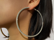 Load image into Gallery viewer, &quot;So Bling&quot; Large Hoops

